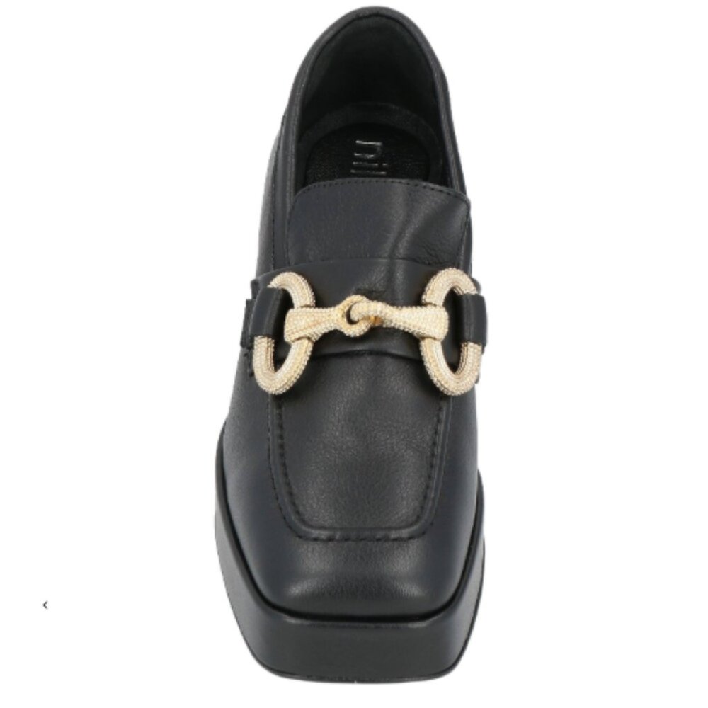 NILA & NILA BLACK LEATHER LOAFERS SIZE 9 - Picture 4 of 4